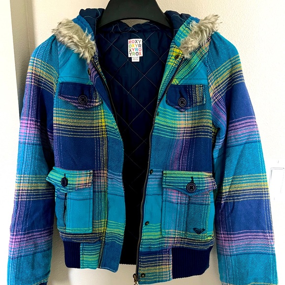 Roxy Jackets & Blazers - Roxy Quilted Zipup Jacket with Hoodie, same or next day shipping